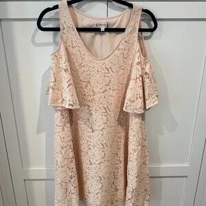 NANETTE Nanette Lepore Casual Midi Dress Cold Shoulder 3/4 Sleeve Size 6